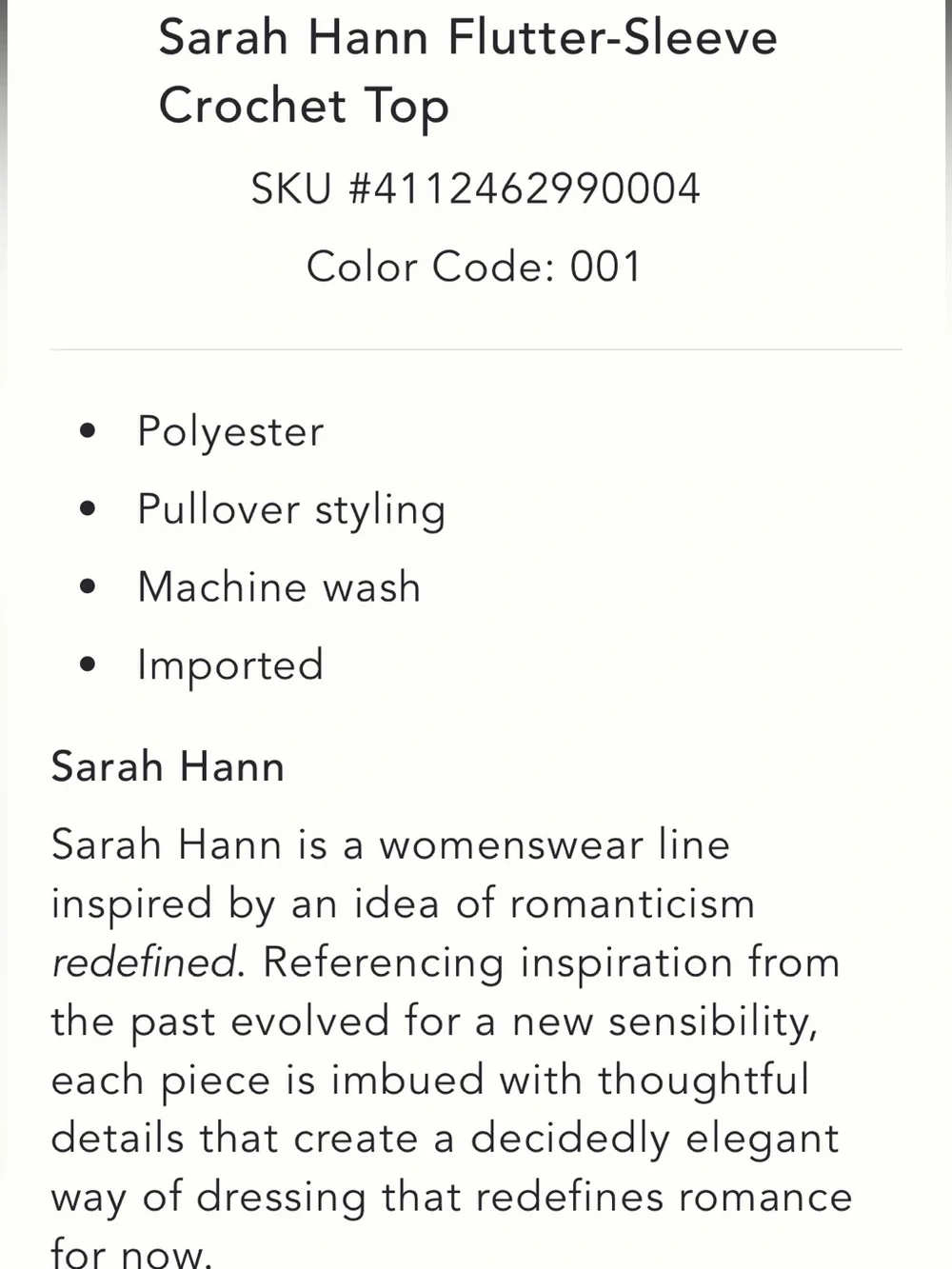 Anthropologie this sarah